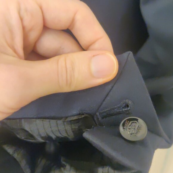 Kooples solid navy suit slim skinny fit 36x30 US 46EU 100% wool working cuffs - Picture 5 of 13